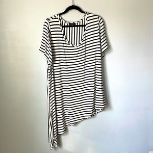 Short Sleeved Top Lane Bryant Striped Size 18
